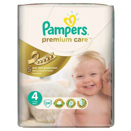 Подгузники Pampers Premium Care 4 (7-14 кг) 24 шт.
