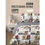 Комплект постельного белья BRAVO Ньюз евро 4 предм.