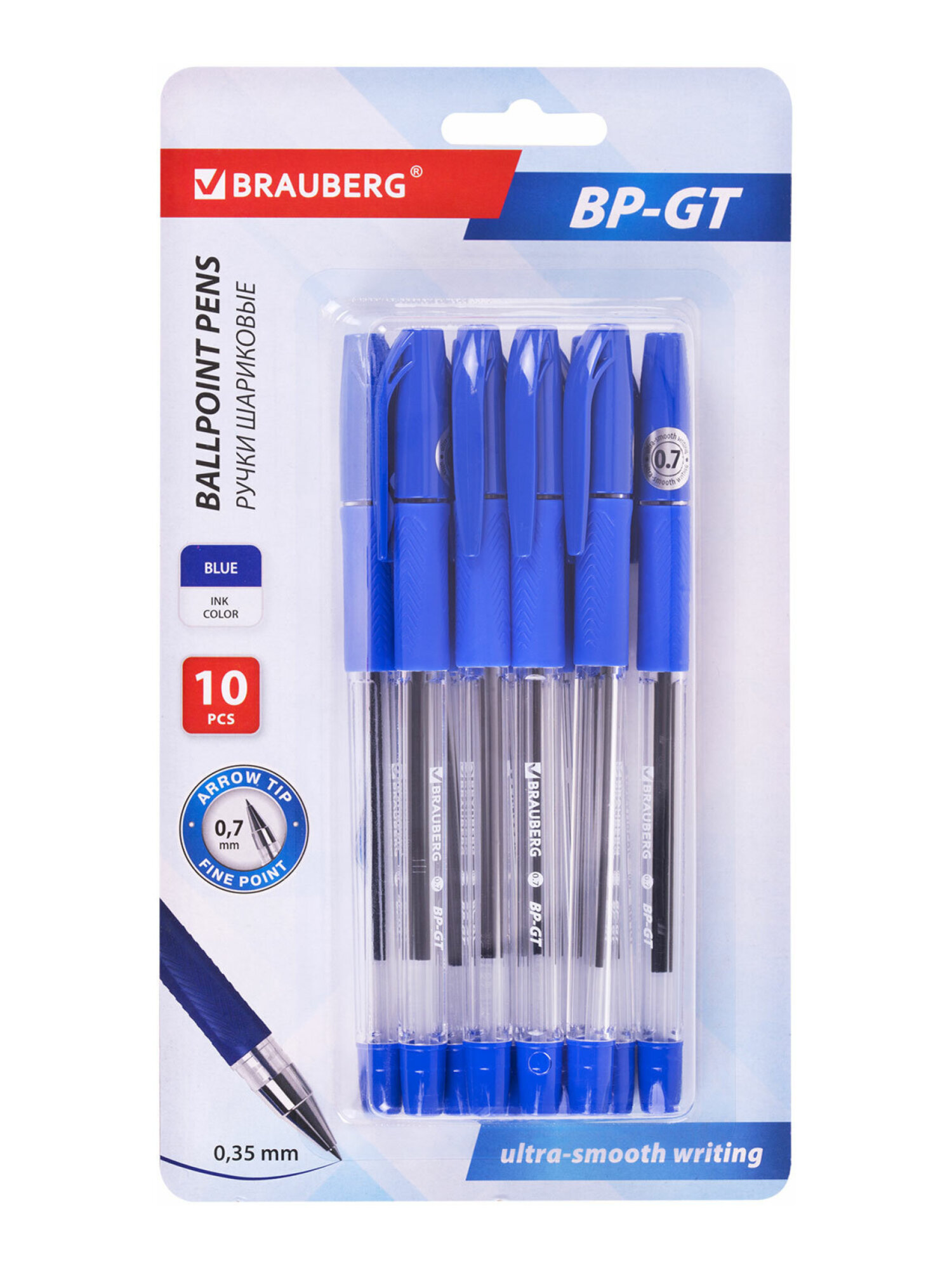 Ручка шариковая Brauberg 10 шт. - фото 6