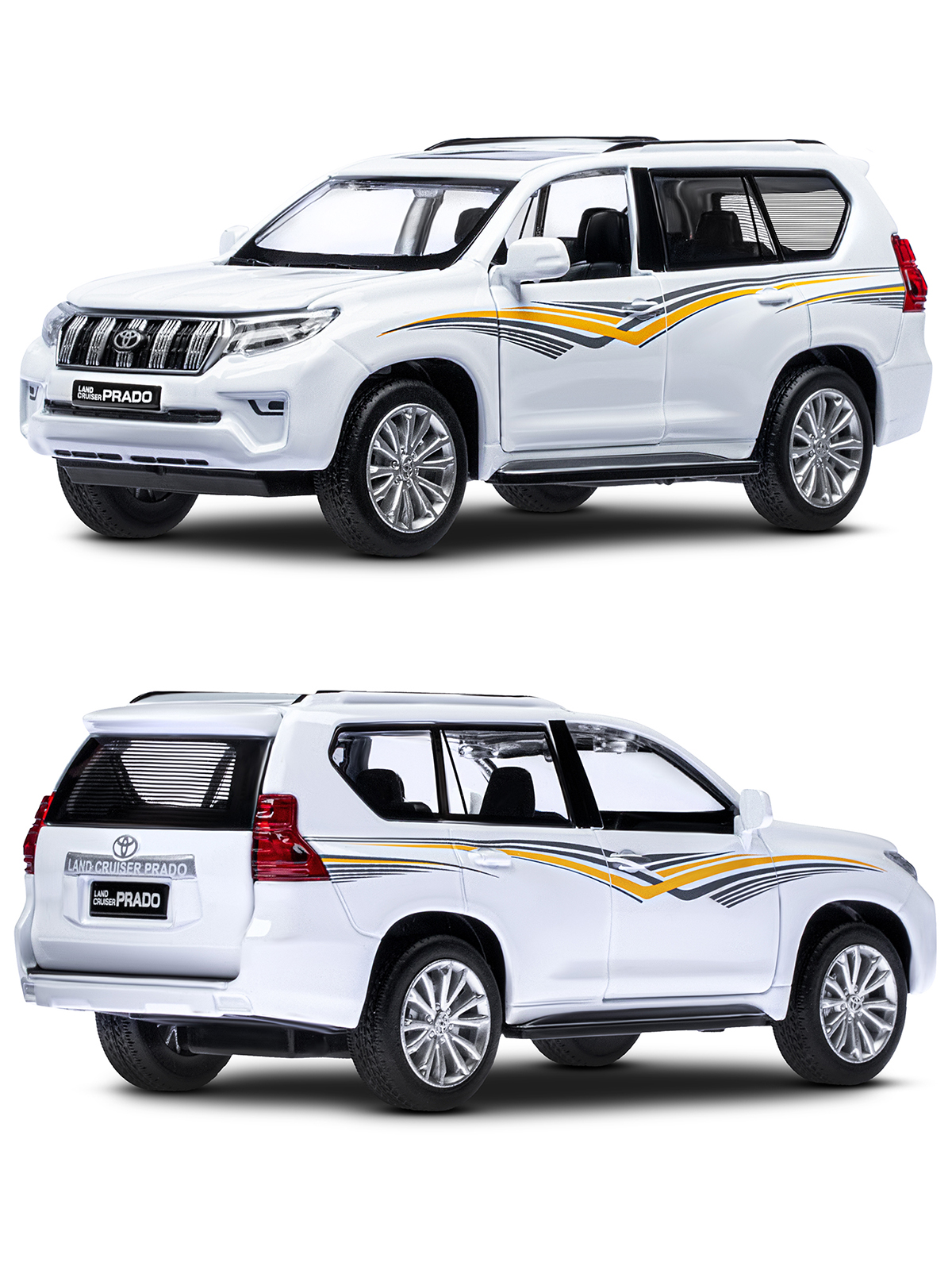 Внедорожник АВТОпанорама Toyota Land Cruiser Prado 1:32 JB1251319 - фото 7