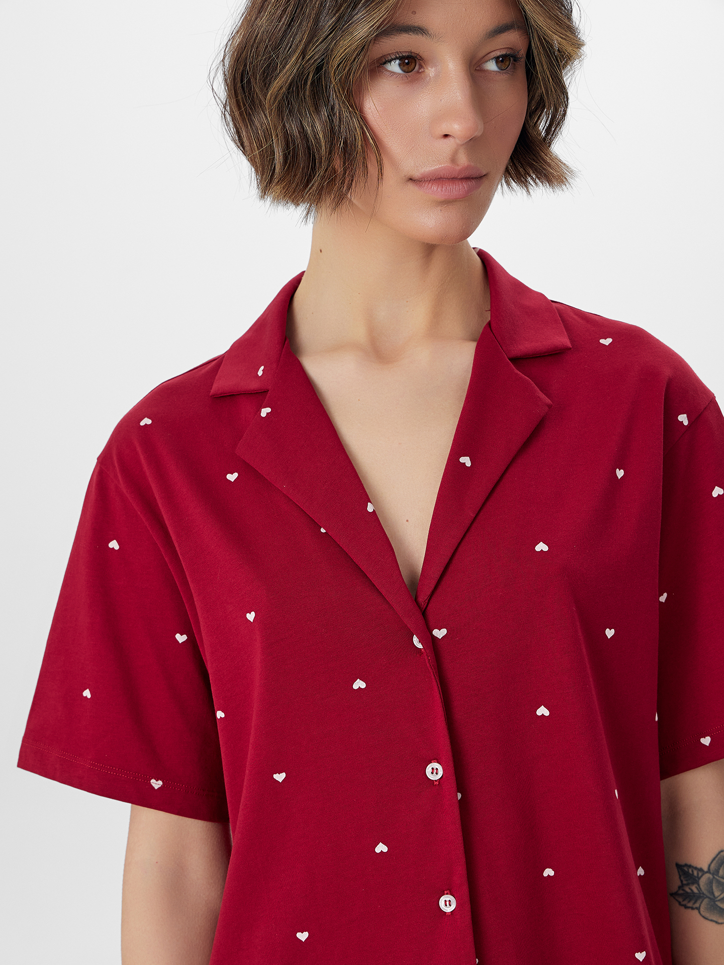 Пижама Mark Formelle (Марк Формэль) 592554/сердечки на т.красном - фото 5