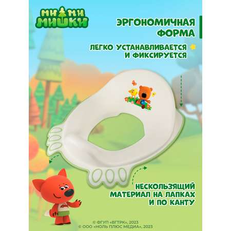 Накладка на унитаз Ми-Ми-Мишки детская с декором белая