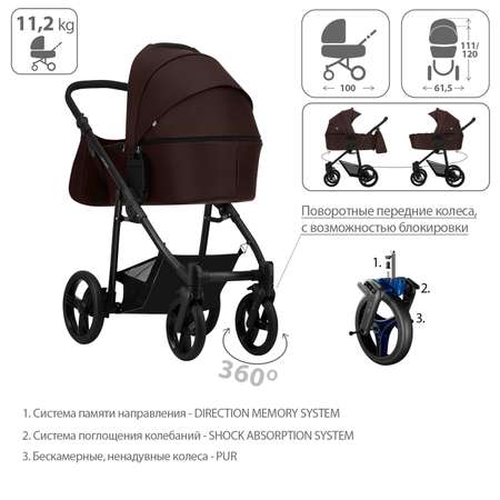 Коляска 2 в 1 Bebetto Verturro Pro