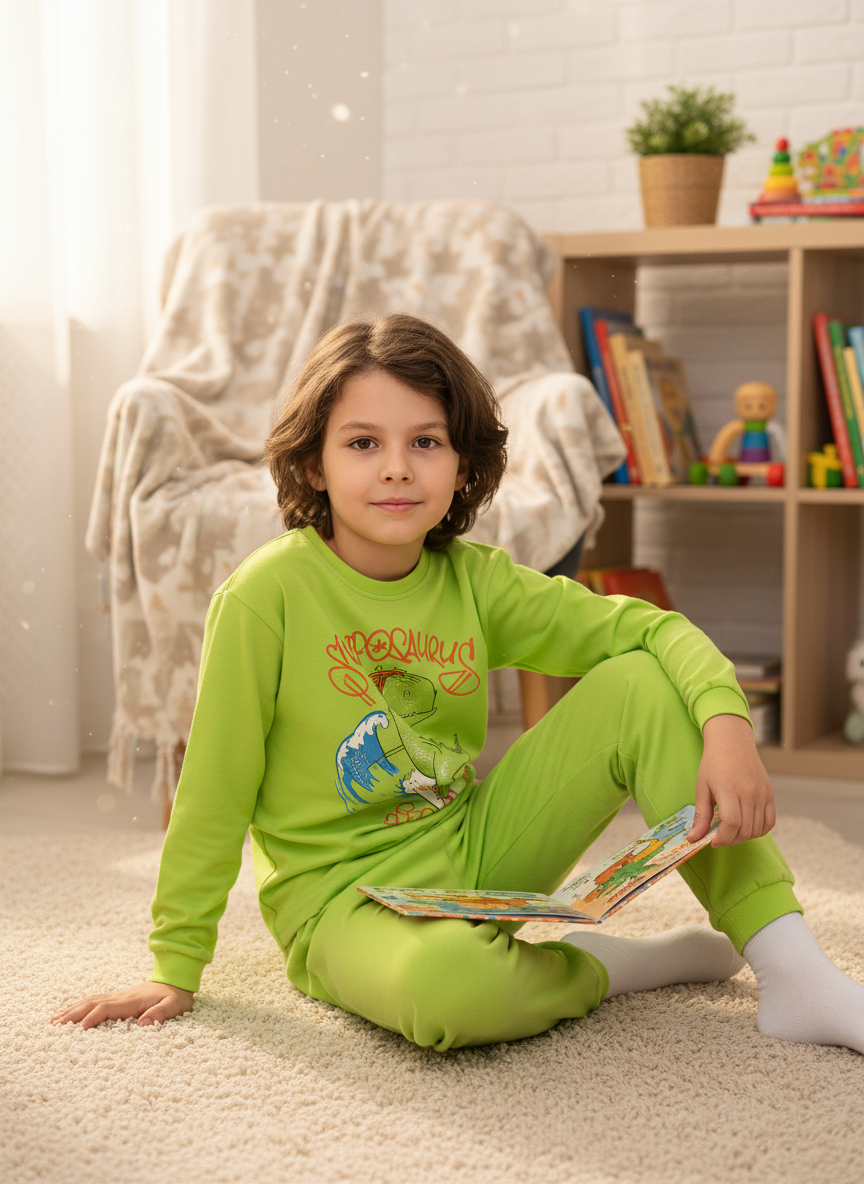 Пижама Утенок 800п салат дино скейт - фото 1