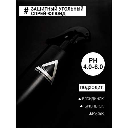 Спрей термозащита для волос Lerato Cosmetic Угольный для блеска и восстановления 300 мл
