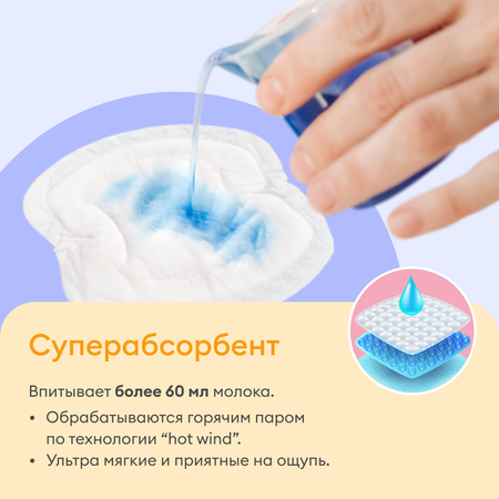 Вкладыши для груди NappyClub одноразовые впитывающие 30 шт