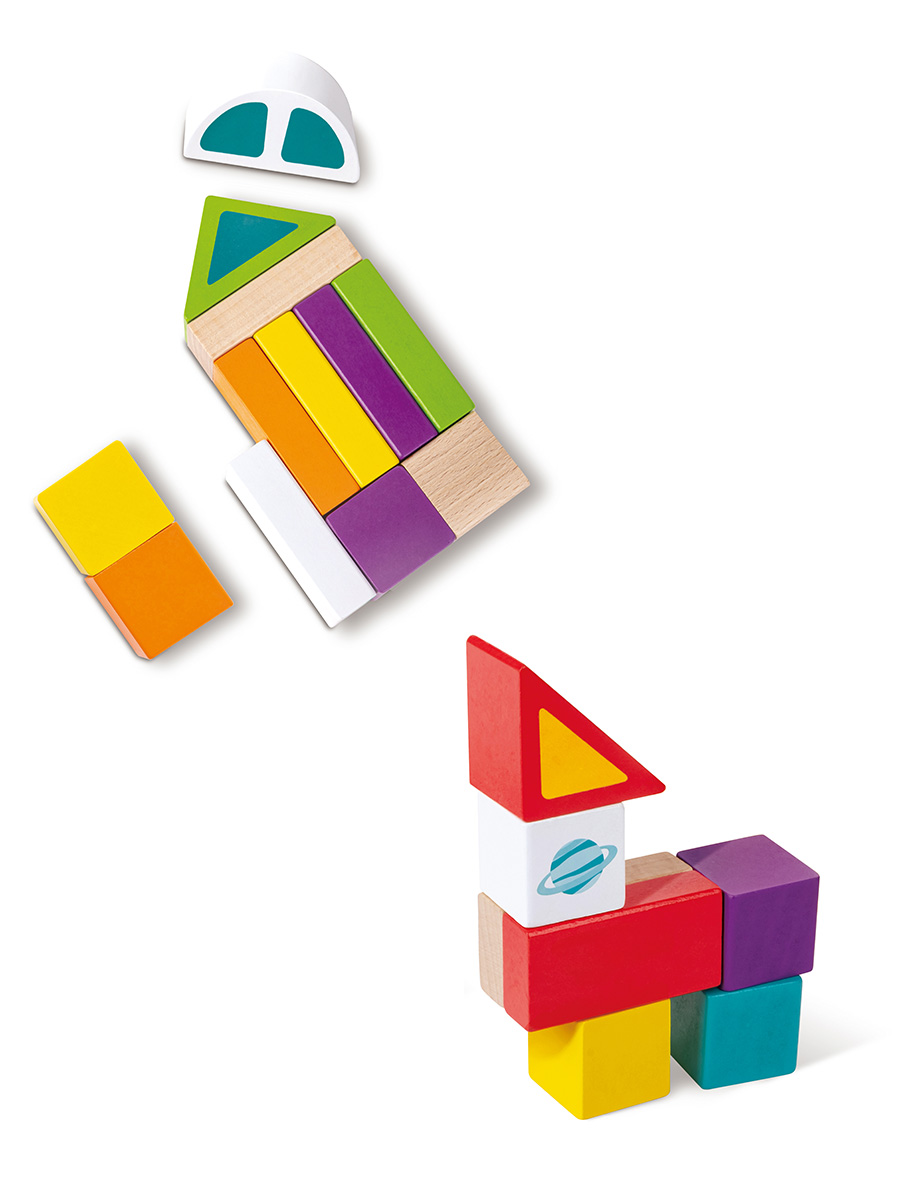 Игрушка Hape кубики Космические приключения - фото 3