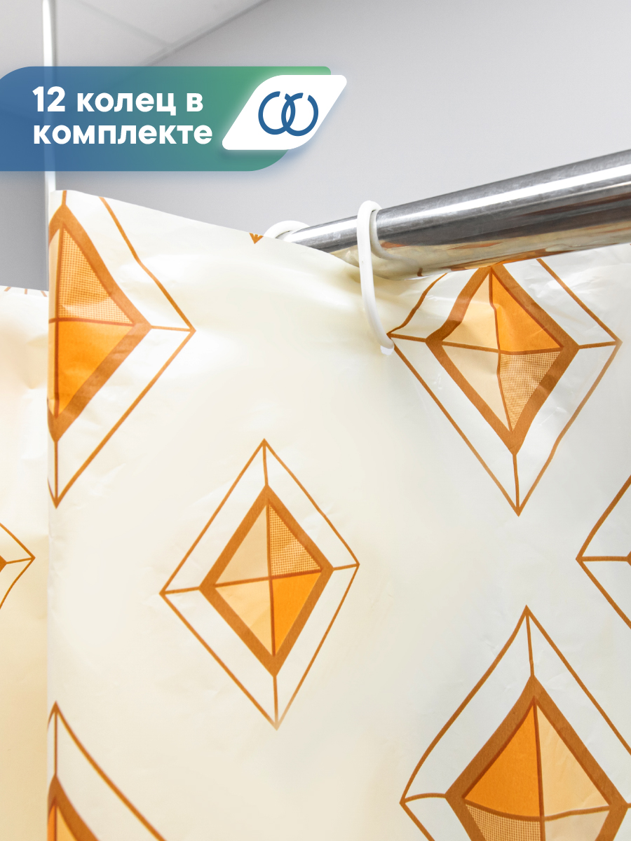 Шторка для ванной комнаты VILINA Шторка для ванной комнаты - фото 3