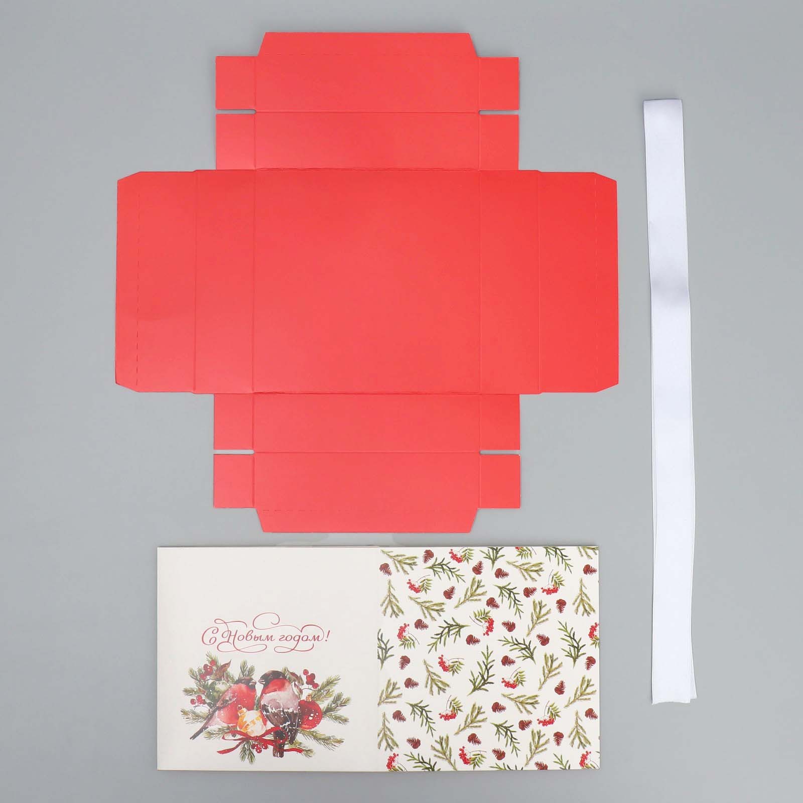 Коробка складная Дарите Счастье "Снегири", 15 х 15 х 15 см - фото 7