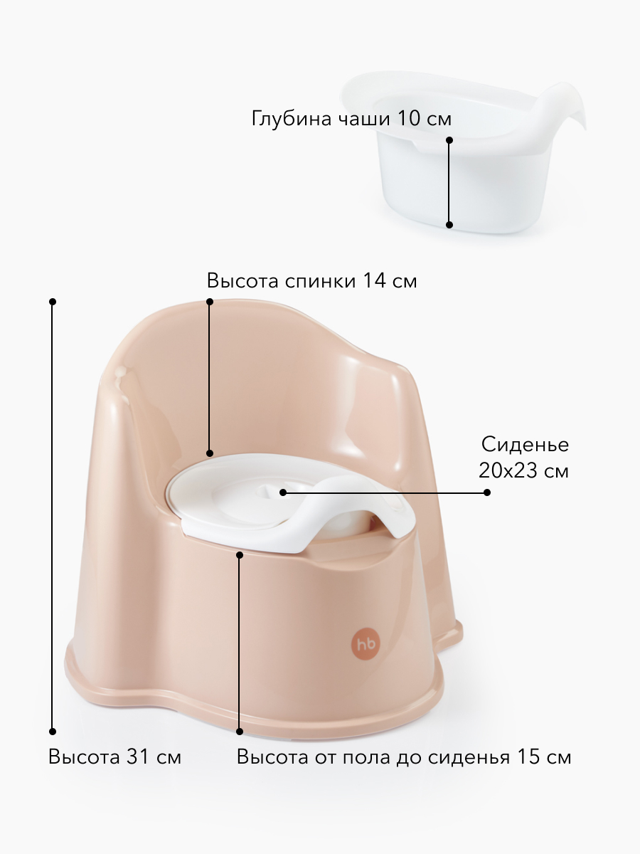 Горшок Happy Baby Zozzy бежевый - фото 4