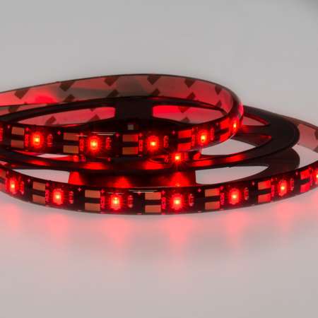 Светодиодная лента LAMPER красная USB с клеевым основанием для подсветки телевизора и компьютера 1 метр