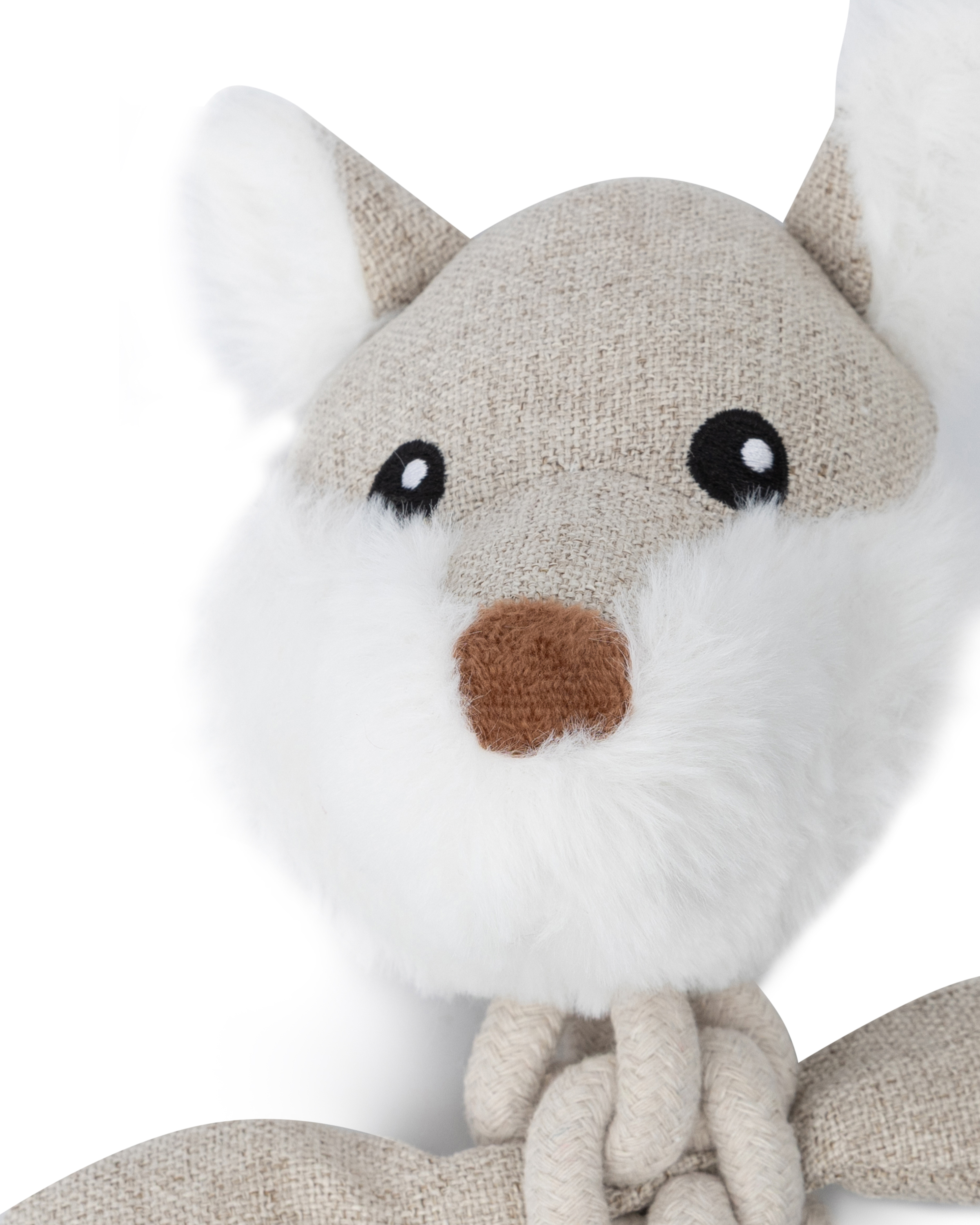 Игрушка для собак Barbaks Лиса Мария пищит c канатиком 16*32см - фото 2