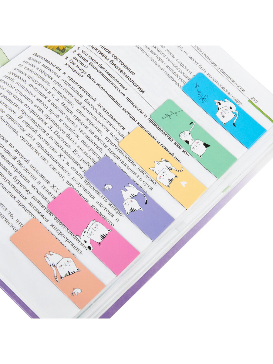 Закладки канцелярские Brauberg магнитные для книг в школу набор 6 штук - фото 7