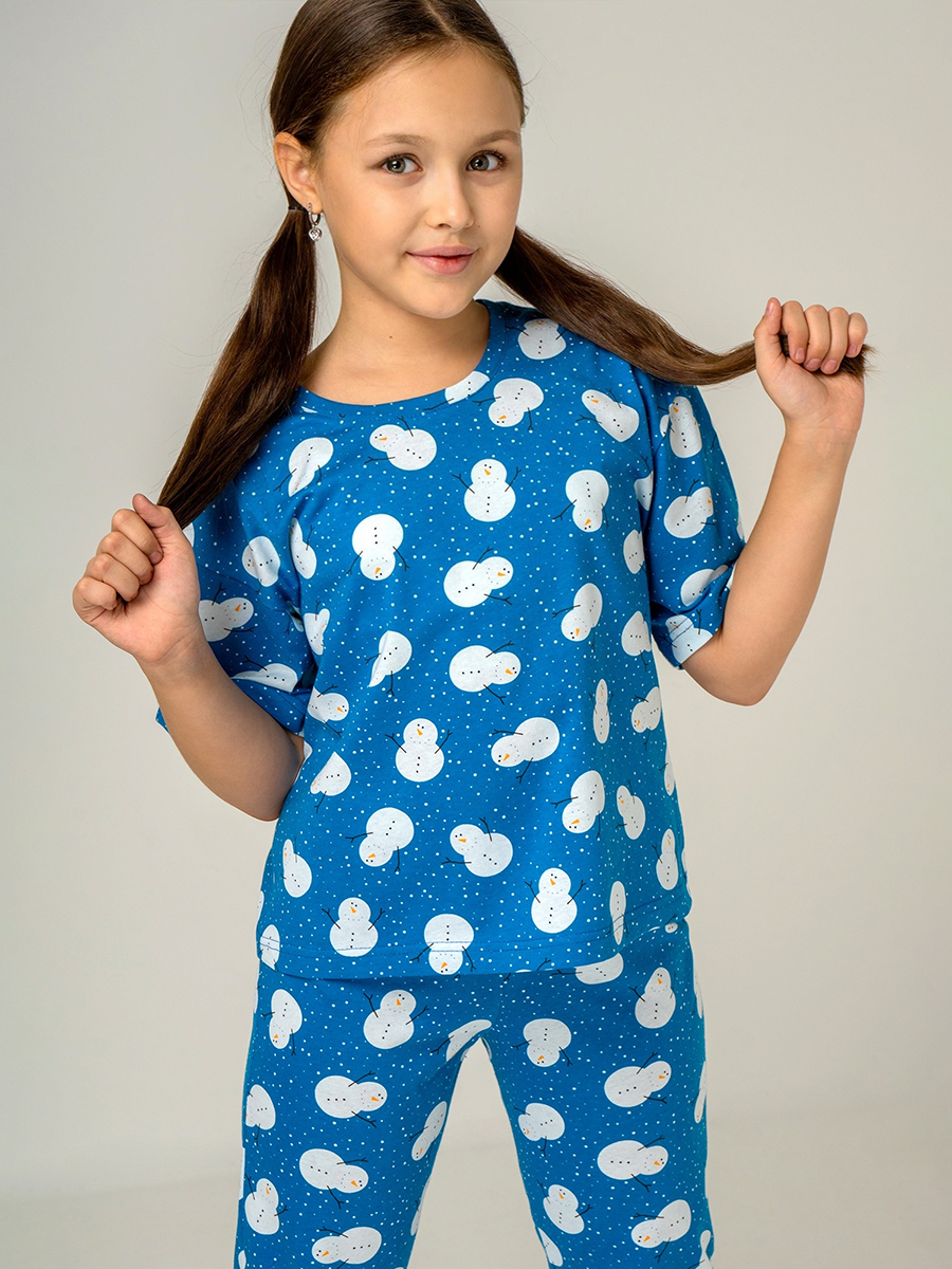 Пижама HappyFox HF6000DSPснеговики.на.синем - фото 7