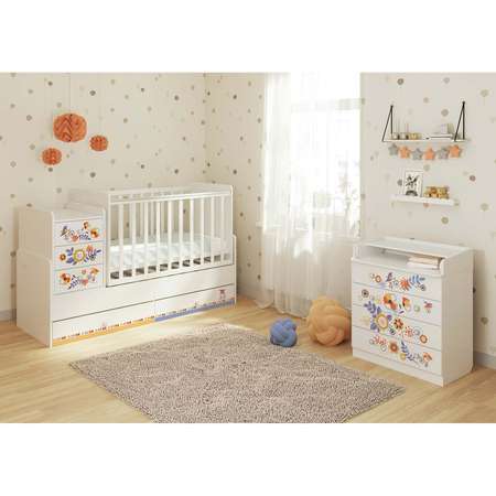 Комод Polini kids Simple 1580 Прогулка Белый