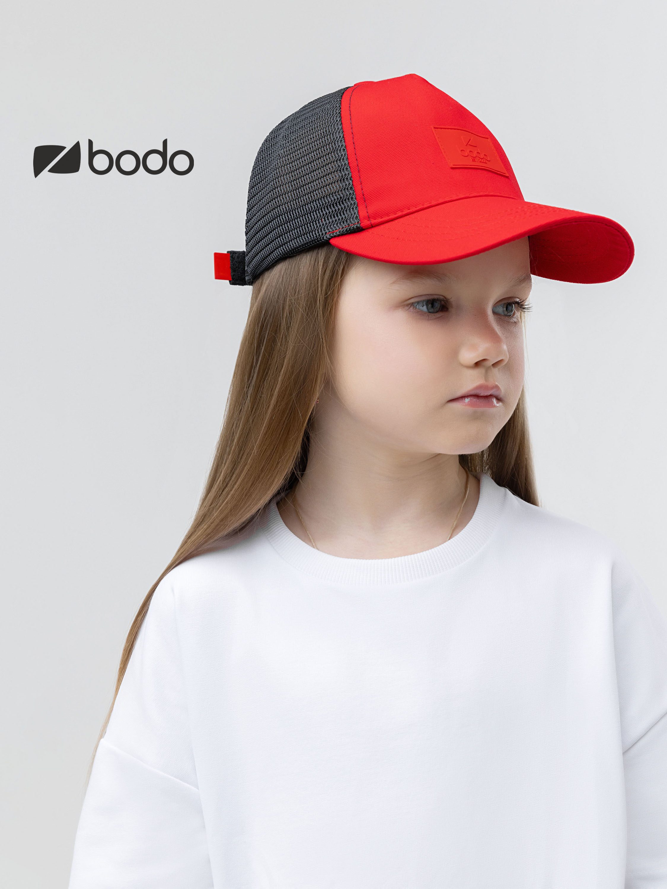 Бейсболка Bodo 45-5MU_красный (черный) - фото 2