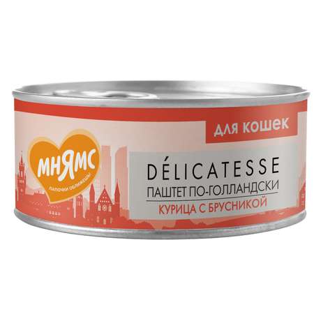 Корм для кошек Мнямс 100г Паштет по-голландски курица с брусникой