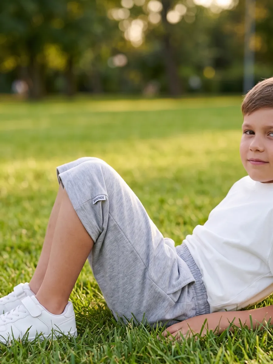 Шорты Супер Пупс бермуды/серыймеланж - фото 13