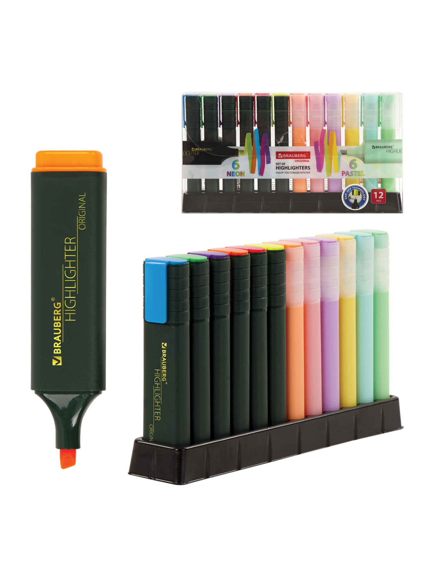 Текстовыделители Brauberg 12 шт. - фото 7