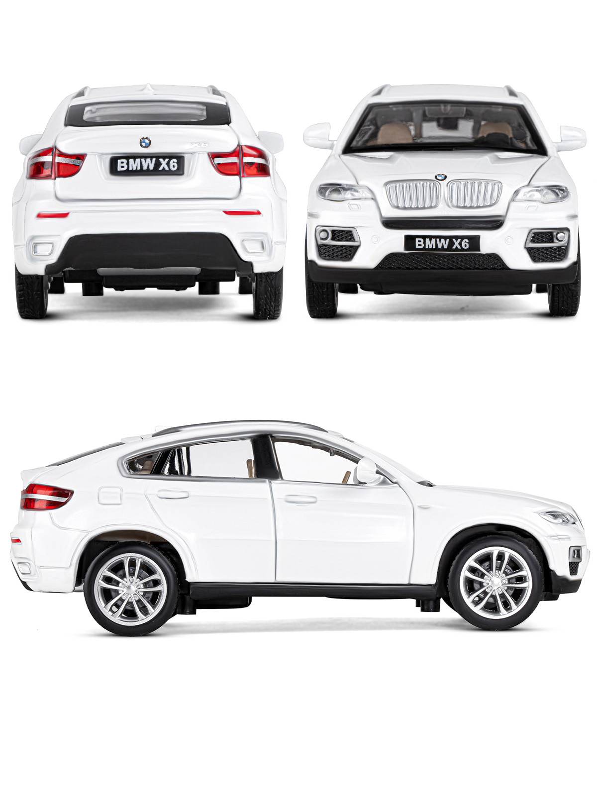 Внедорожник АВТОпанорама BMW X6 1:32 JB1251295 - фото 6