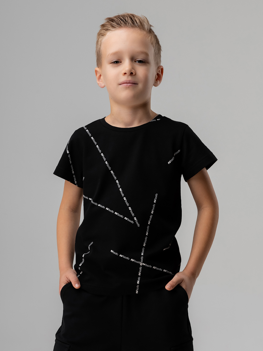 Футболка Bodo 4-316MU_черный (белый) - фото 1