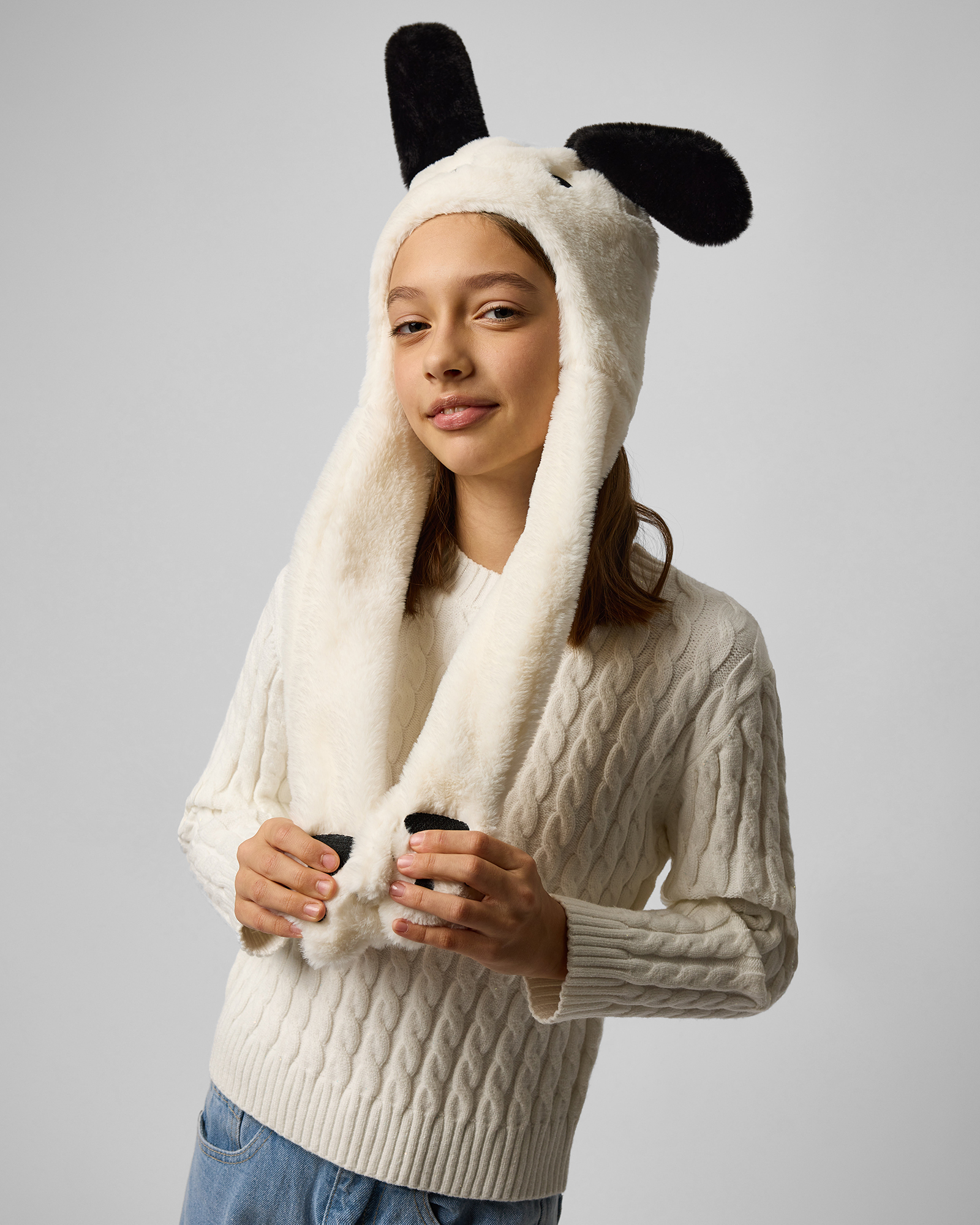 Шапка Grimmo Собака с подвижными ушками W24-CA13GRkg-0099 - фото 1