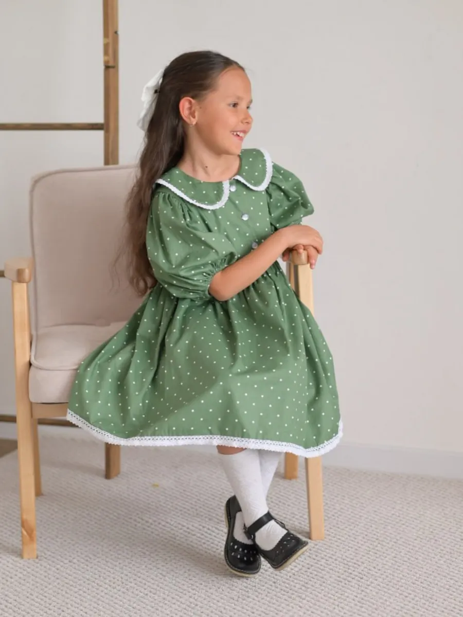 Платье Leli dress Хаки_горох - фото 9