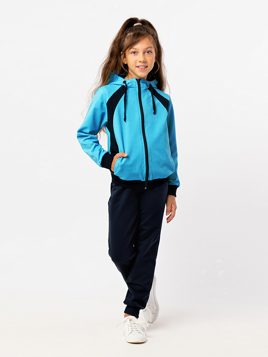 Спортивный костюм RODOS М-258/темно-синий_бирюзовый - фото 1