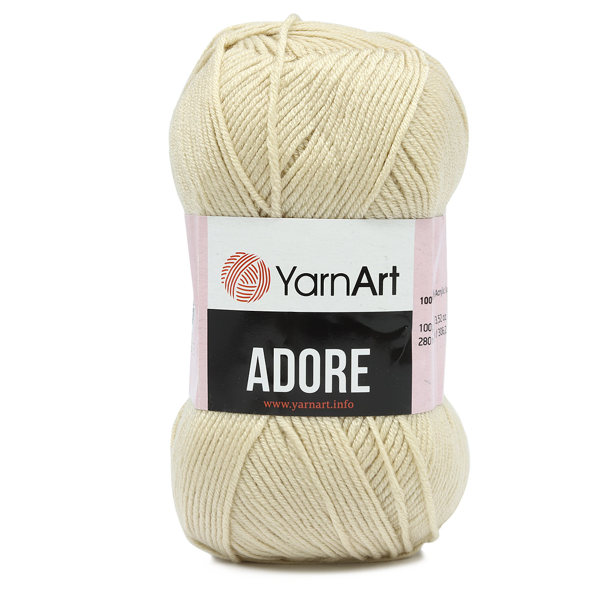 Пряжа для вязания YarnArt Adore 100 гр 280 м акрил с эффектом анти-пиллинга 5 мотков 335 бежевый - фото 5