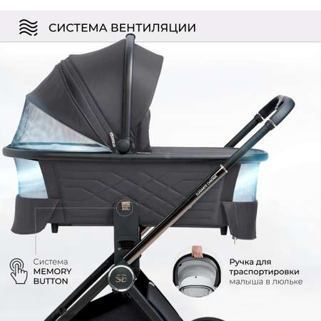 Коляска 3в1 Sweet Baby Elegante Chrome Grey