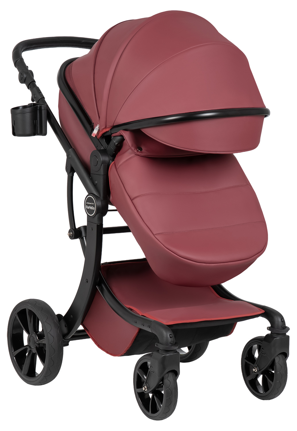 Коляска трансформер Aimile Adventurer бордовый - фото 17