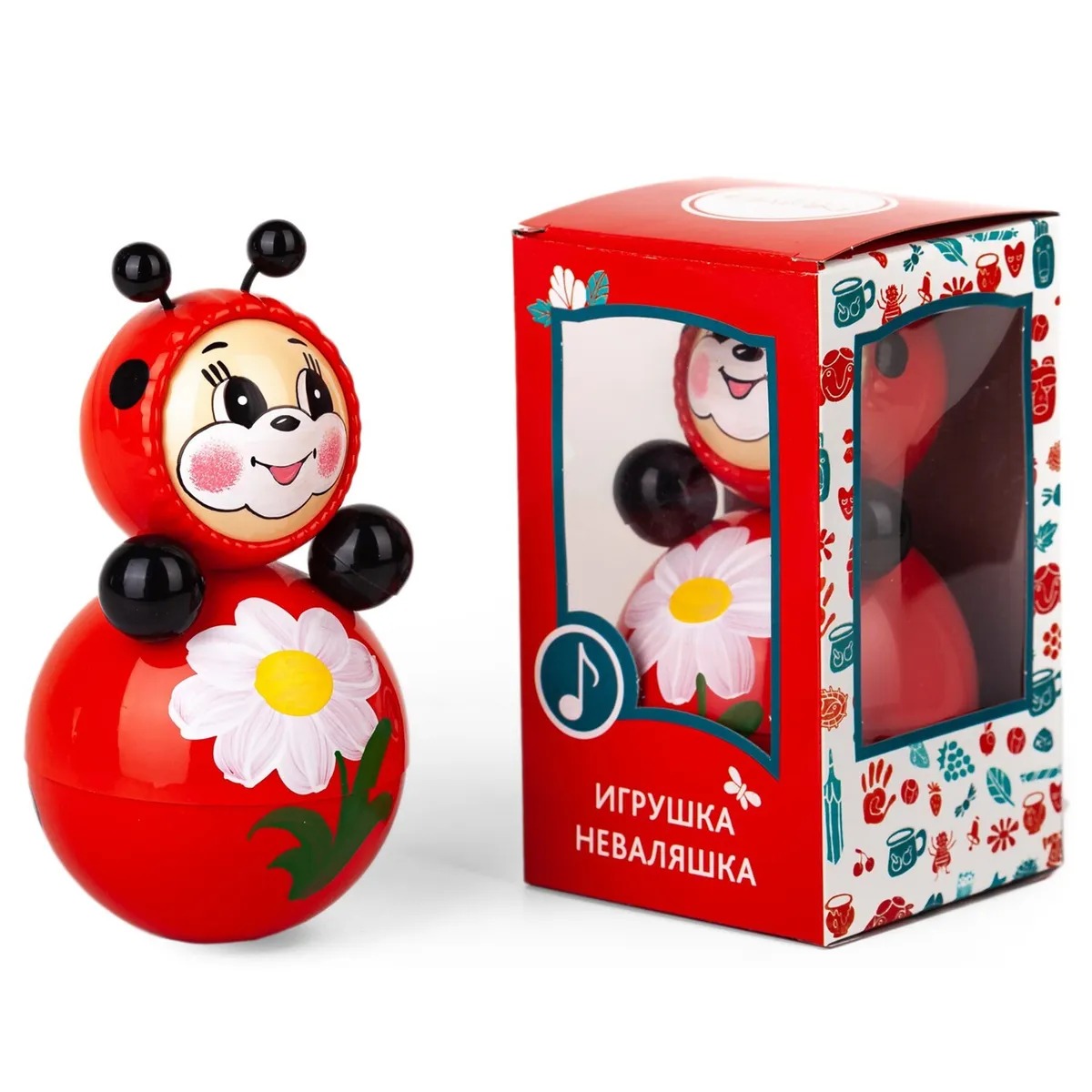 Игрушка Котовские неваляшки неваляшка Божья Коровка - фото 5