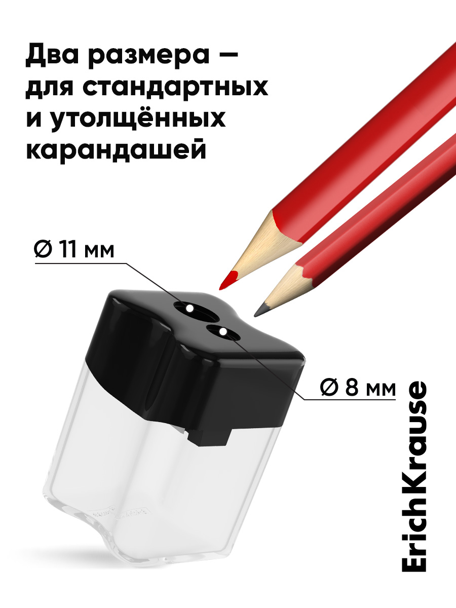 Точилка ErichKrause Вейв дуо 1 шт. - фото 5