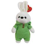Мягкая игрушка Abtoys Зайка в зеленом костюмчике