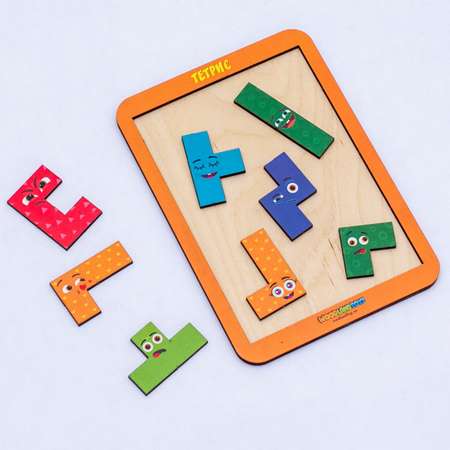 Игра логическая WOODLANDTOYS Тетрис малый Смайлики 065209