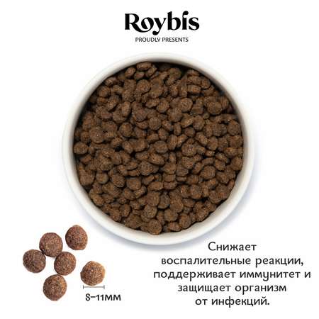 Корм для собак Roybis 2кг с тунцом сухой полнорационный для мелких пород с чувствительным пищеварением