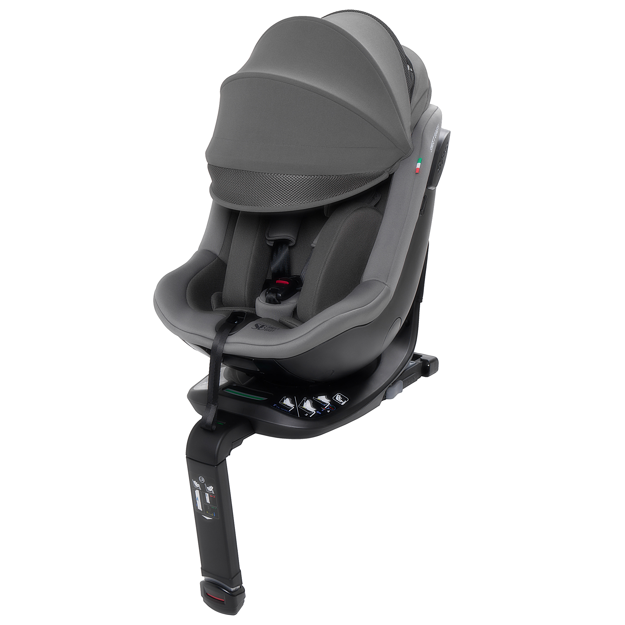 Автокресло Sweet Baby Odyssey B3 i-Size Dark Grey Isofix 0+/1 (0-18 кг) серый - фото 13