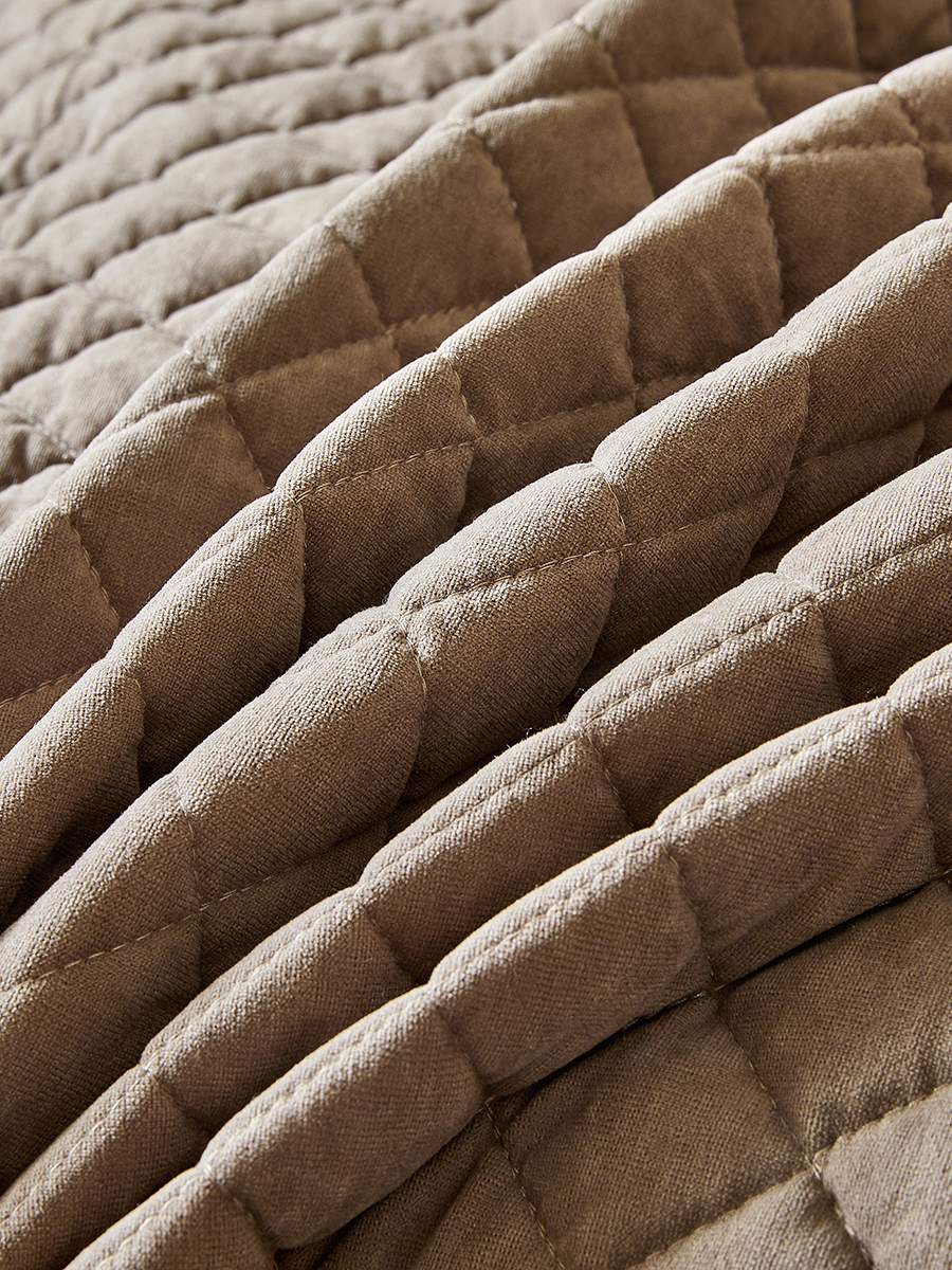 Покрывало Theodora вельвет мокко 180 x 220 см - фото 8