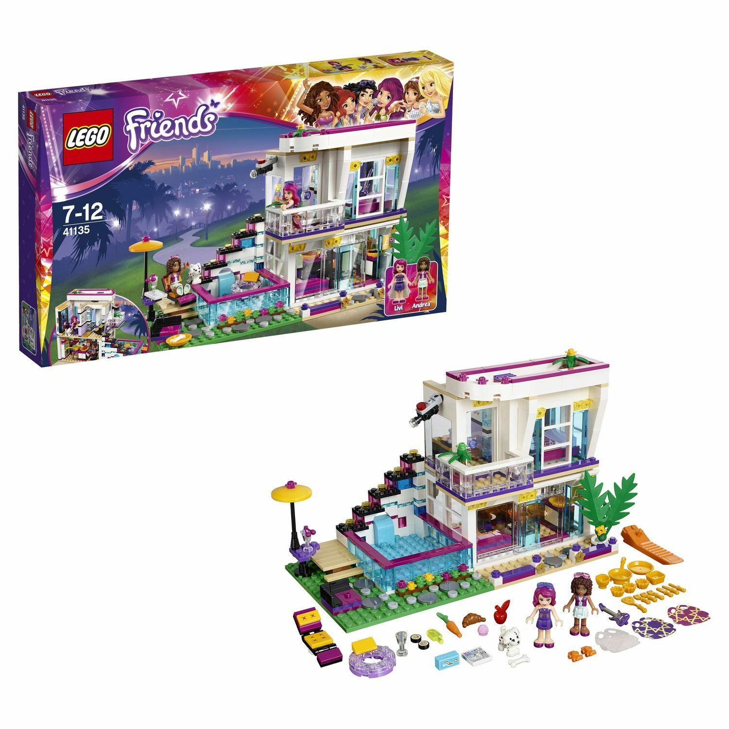 Конструктор LEGO Friends Поп-звезда: дом Ливи блочный - фото 1