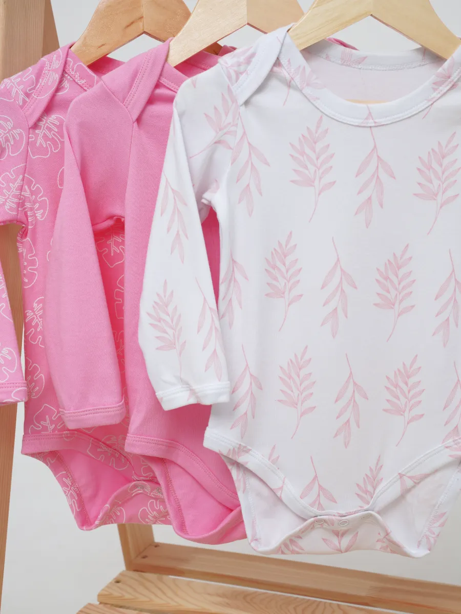 Боди 3 шт Супер Пупс нбр/3пр/боди/SK20розовыйлисточкиветочки - фото 18