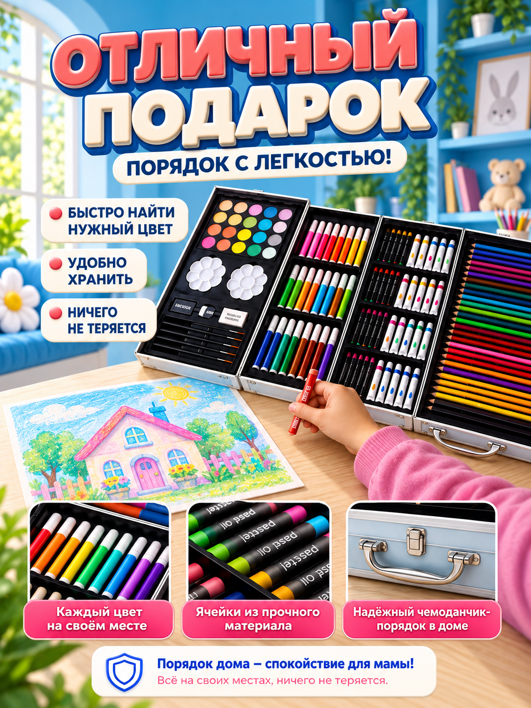 Набор для рисования LABI Девочка Анимэ 147 шт. - фото 9