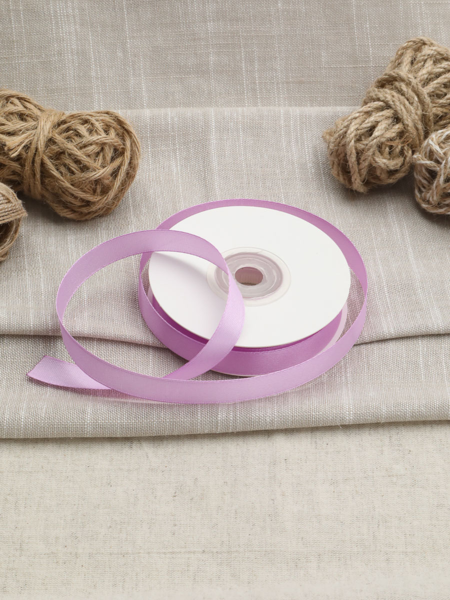 Лента Айрис атласная упаковочная флористическая 1.2 см 22.86 м 162 ярко - сиреневый - фото 4