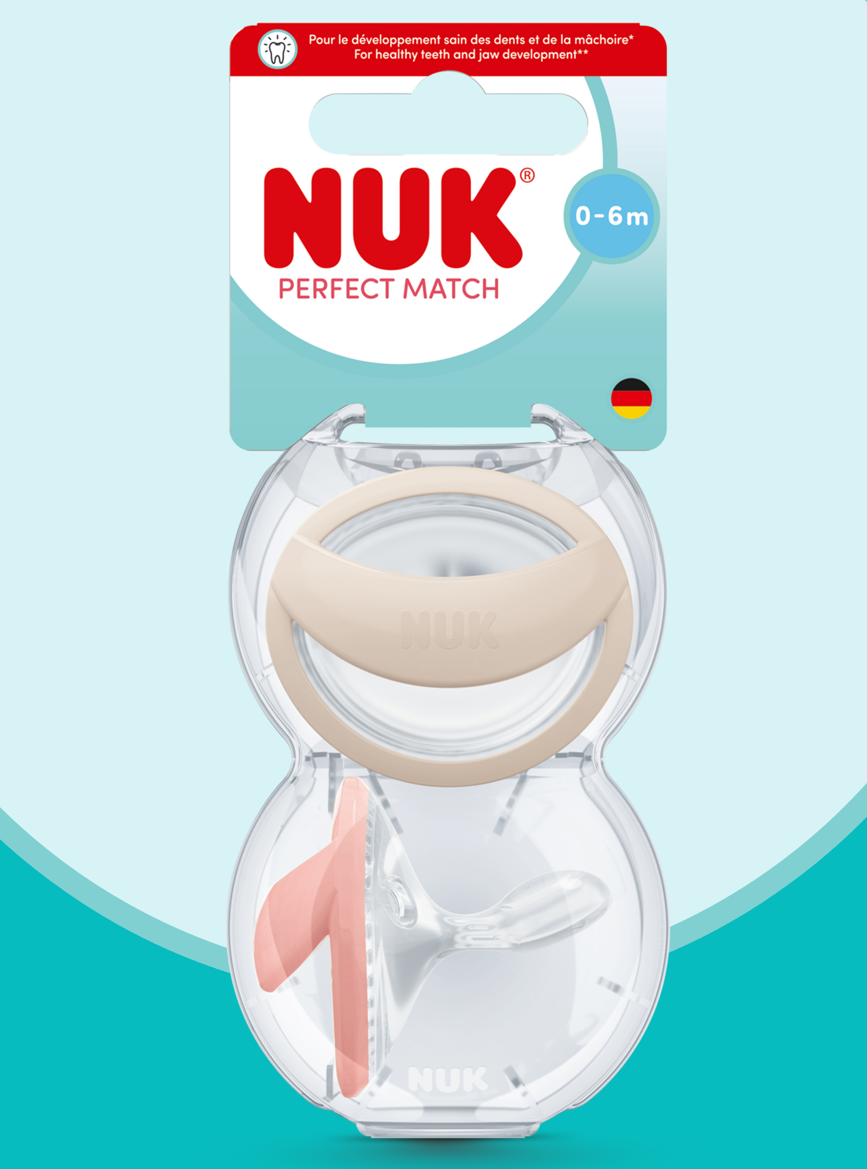Пустышка Nuk силикон ортодонтическая от 0 мес. 2 шт. - фото 1