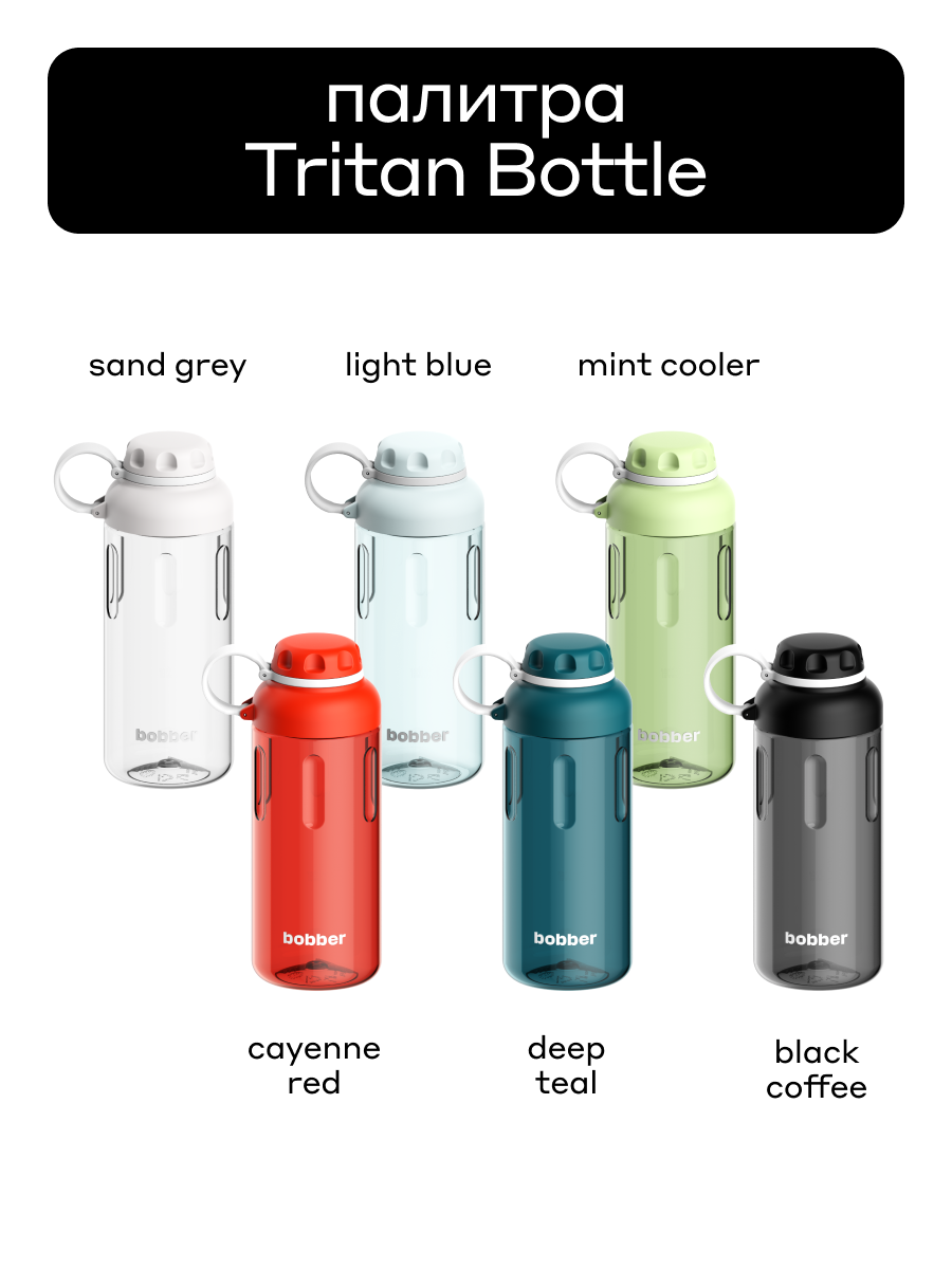 Бутылка Bobber Tritan cветло-голубой 890 мл - фото 10