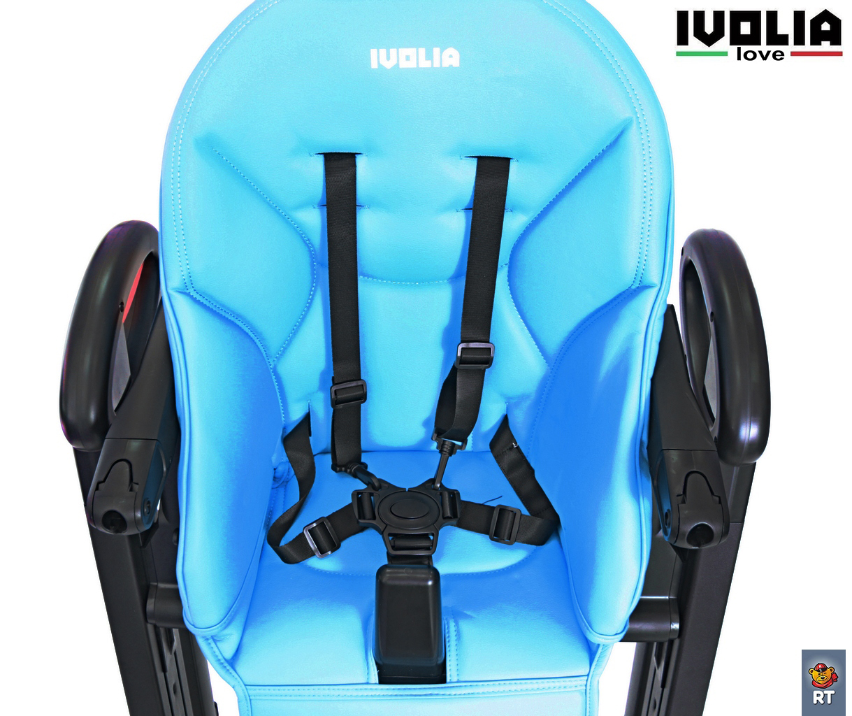 Стульчик для кормления Ivolia LOVE 02 4 колеса blue трансформер - фото 13
