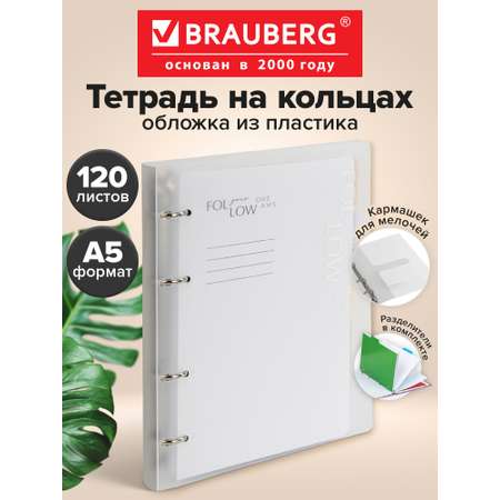 Тетрадь со сменным блоком Brauberg клетка 120 лист.