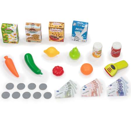 Игровой набор Smoby прилавок, тележки и корзинки, продукты, касса