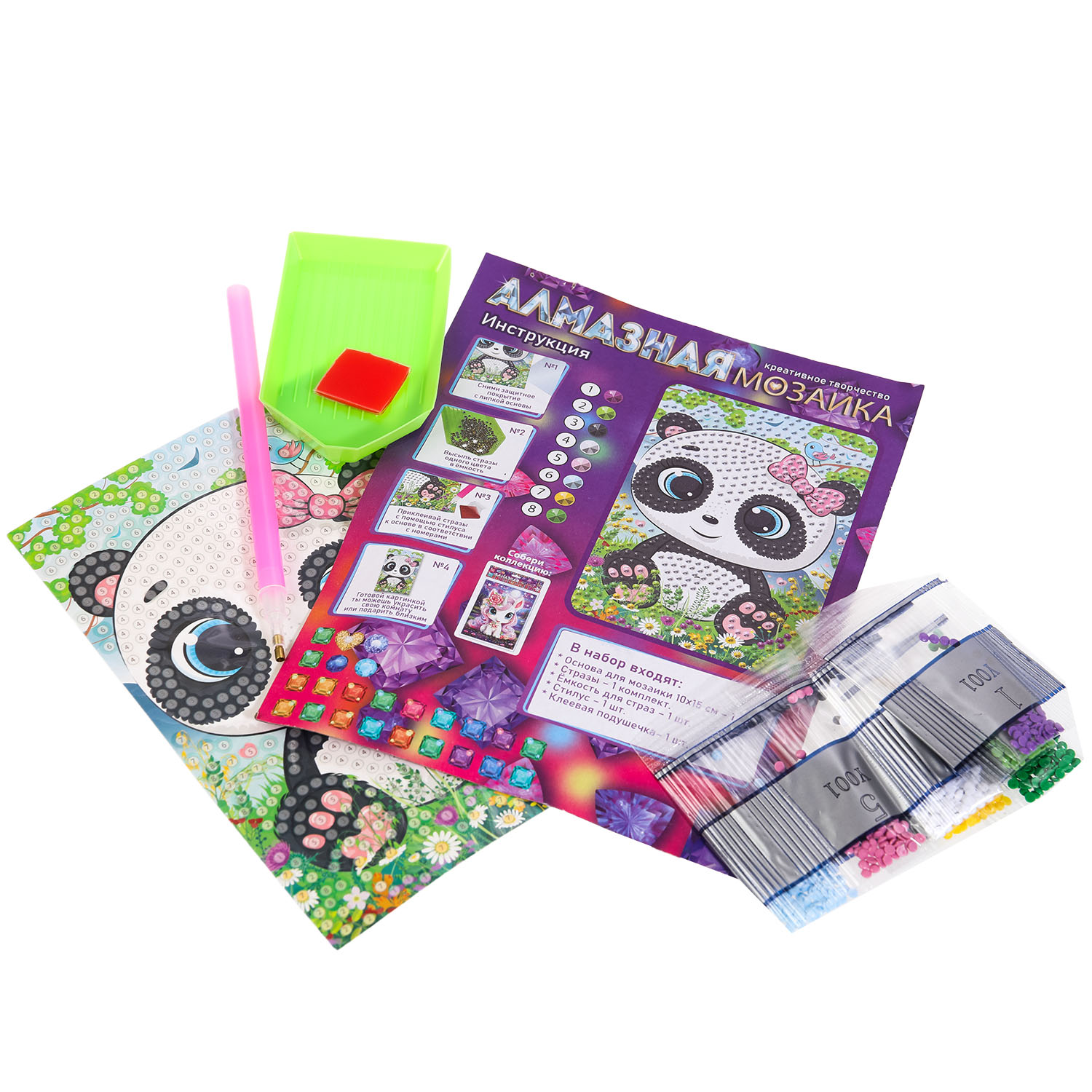 Алмазная мозаика Multiart Панда - фото 3