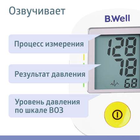 Тонометр B.Well автоматический PRO-36 Говорящий + адаптер