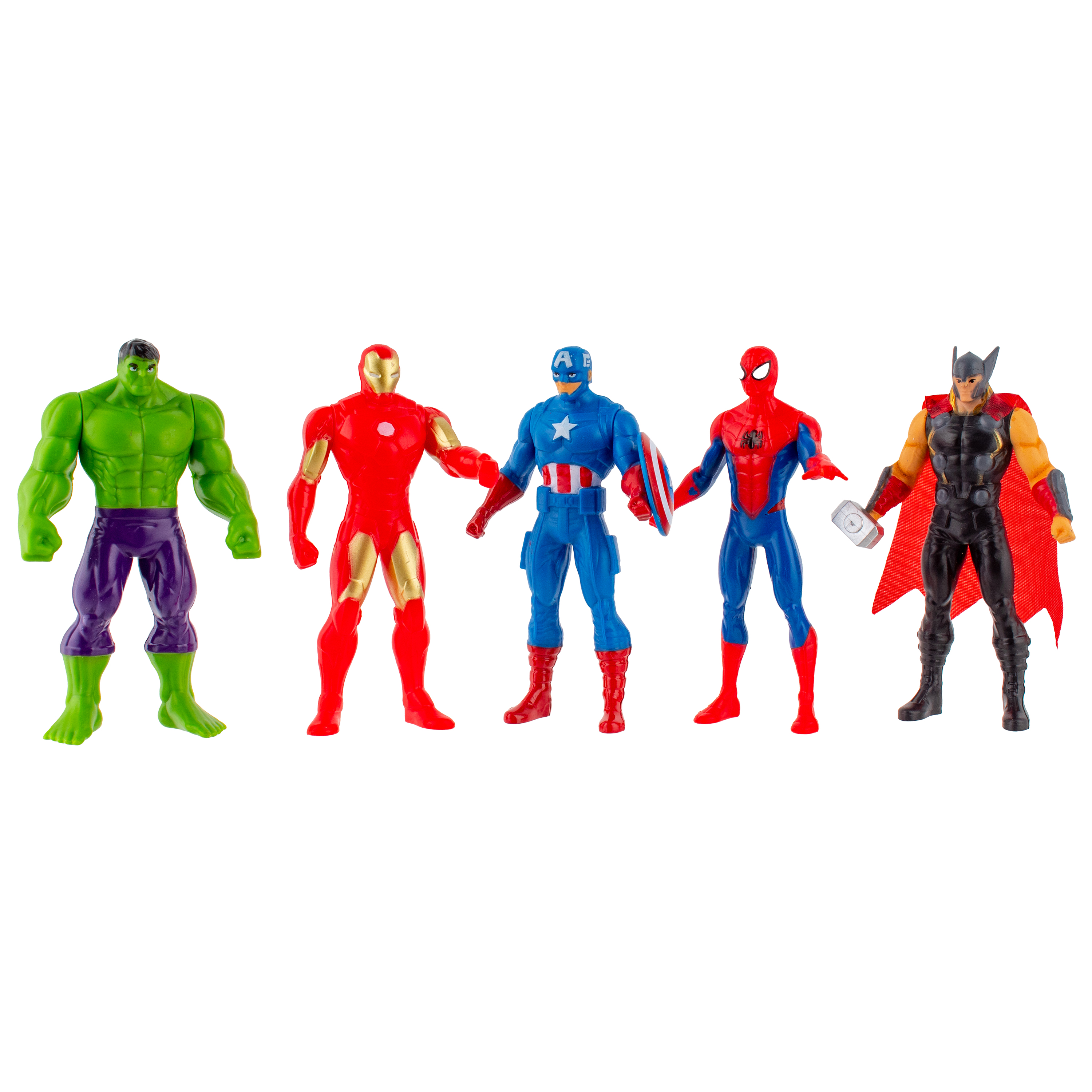 Набор KiddiePlay Пять фигурок Марвел с движущимися конечностями 10см - фото 1